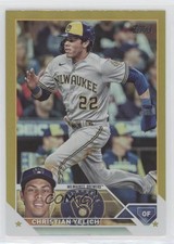 2023 Topps Series 1 Gold Foil Christian Yelich #192 in5