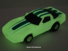 Tyco Magnum 440-X2 Corvette Glow in the Dark Night Glow HO Scale Slot Car