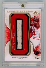 2008-09 SP AUTHENTIC VARSITY LETTERS PATCH AUTO MICHAEL JORDAN #1/1 TRUE 1 OF 1