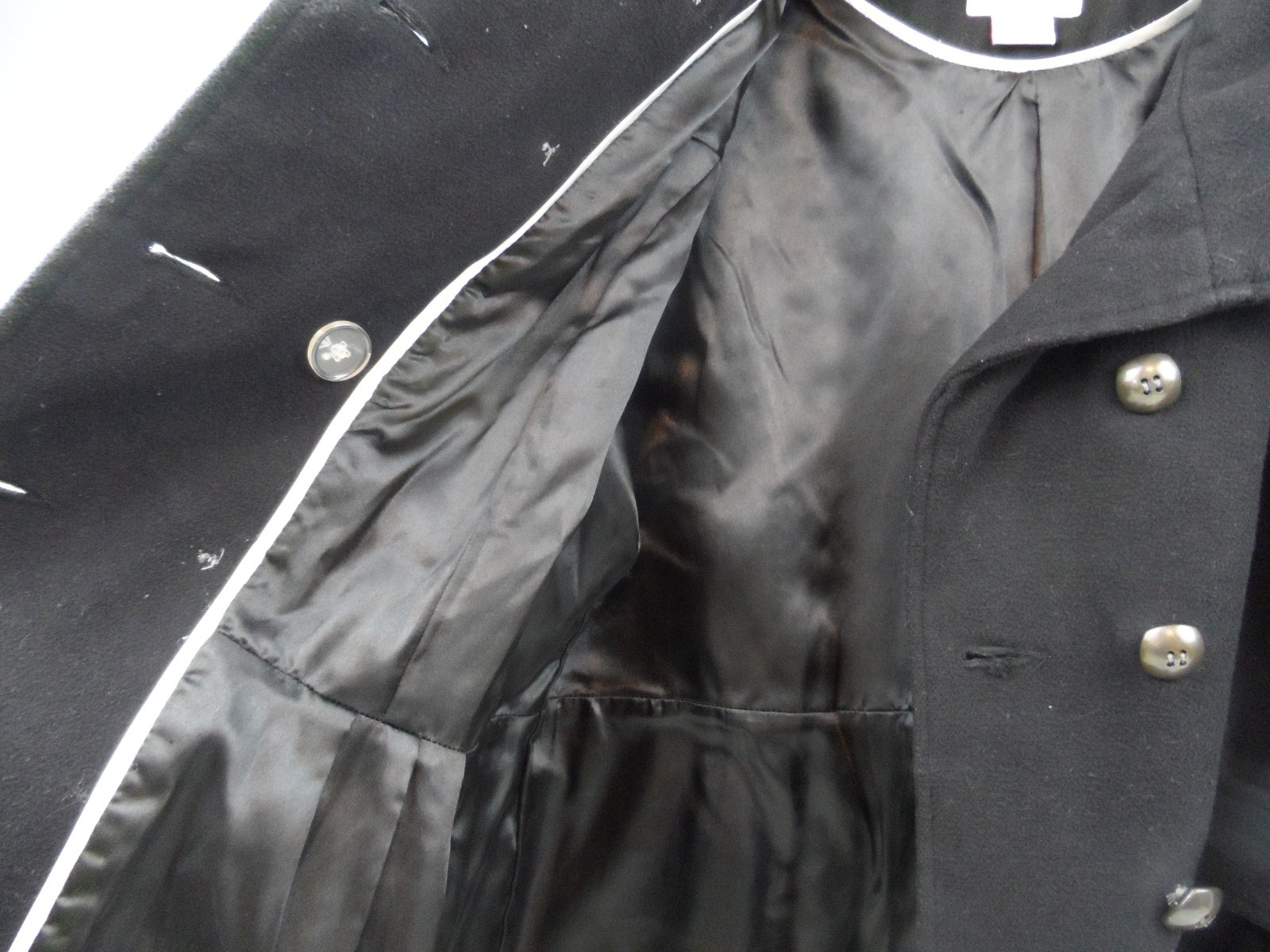 Hydraulic Polyester Blend Double Breasted Black W… - image 7