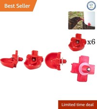 Innovative 6 Pack Poultry DIY Waterer with Horizontal Nipples  Dribble Dishes