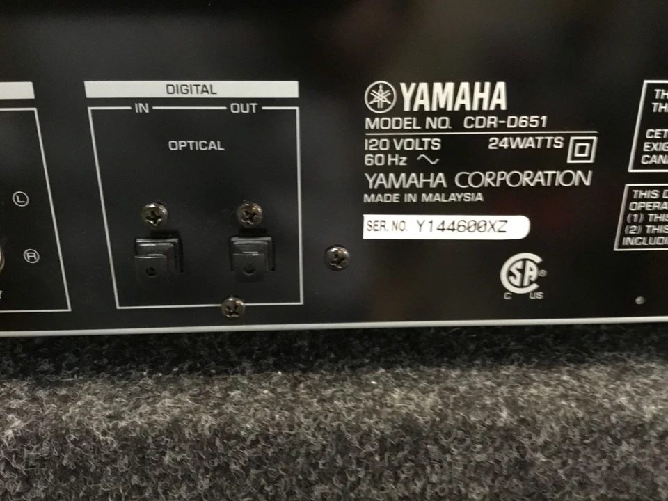Yamaha CDR-D651 Dual CD Player Recorder Excellent Working Condition - Image 2 of 4