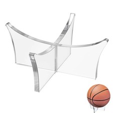 UK 3PCS Acrylic Clear Ball Stand Display Holder for Rugby Basketball Soccer Gift