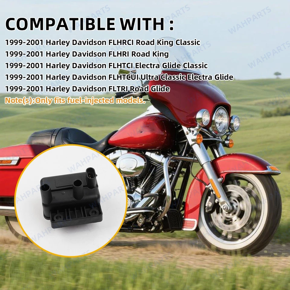 For 1999-2001 Harley Davidson Touring Road Glide 3-Pin Ignition Coil 31639-99 Foto 2 de 4
