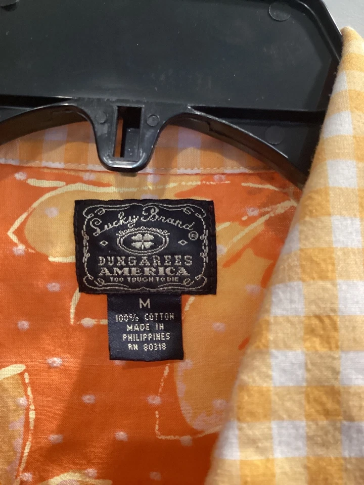 Lucky Brand Dungarees Women’s 100% Cotton Pearl Snap Floral Western Shirt Sz M - Image 2 of 4