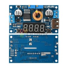 Adjustable 5A CC/CV Power Step-down Charge Module LED Driver USB Voltmeter DIY