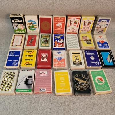 Job Lot Of 27 Vintage Advertising Playing Cards Packs Bundle