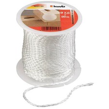 kwb 922125 Wall cord 50m white braided nylon 1.7mm Ø extra strong