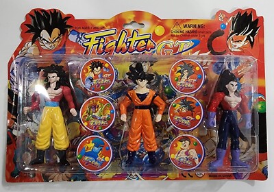 2001 Dragon Ball Z Fighter GT Play Set Vegeta ssj4, Goku, Goku ssj4