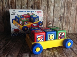 wooden pull along wagon