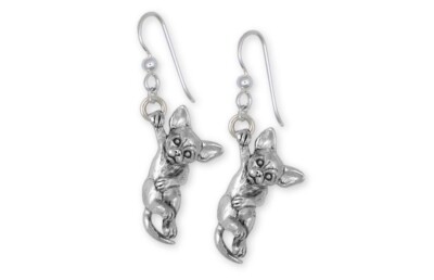 Chihuahua Earrings Jewelry Sterling Silver Chihuahua Charms And Jewelry CU16-E