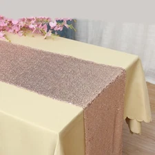 rose gold glitter sequin table runner wedding 21 birthday cake table decoration