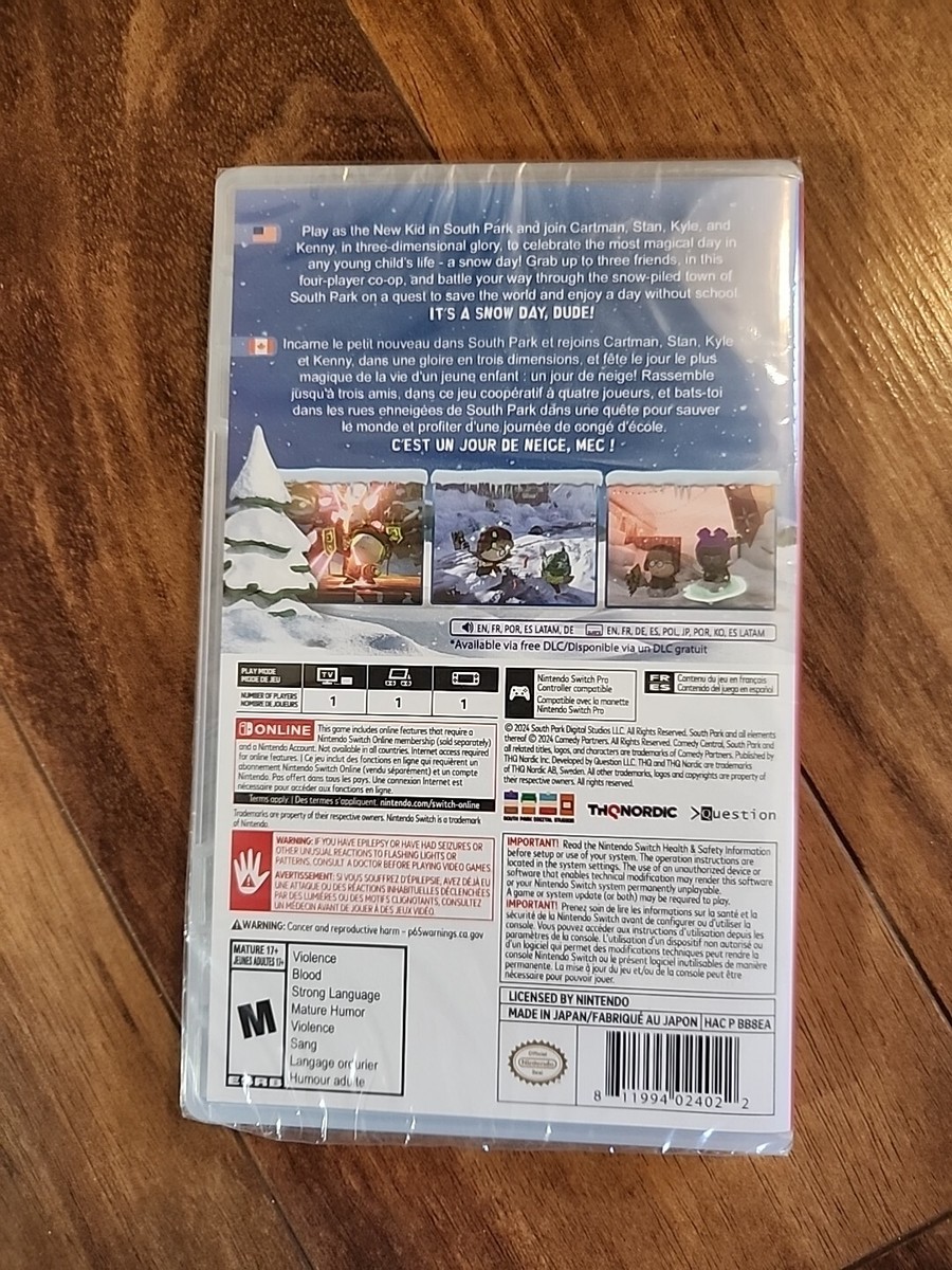THQ Nordic SOUTH PARK: SNOW DAY! (Nintendo Switch) 811994024022| eBay