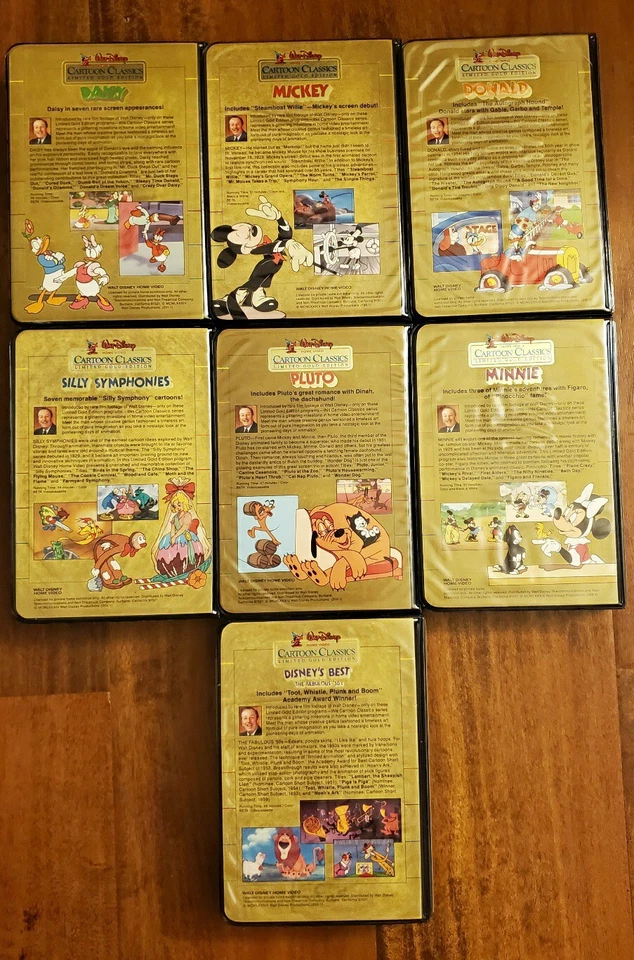 7 BETA Walt Disney Cartoon Classics (Limited Gold) BETA Video’s Mickey Pluto - Image 2 of 4
