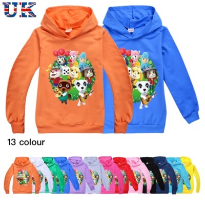 Kids Boys Animal Crossing Casual Long Sleeve Hoodie Hoody Tops Sweatshirt  Jumper UK