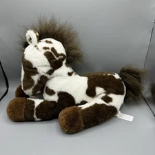 Animal Adventure Horse Pony Plush Pinto Paint Brown White 19" Floppy Neck