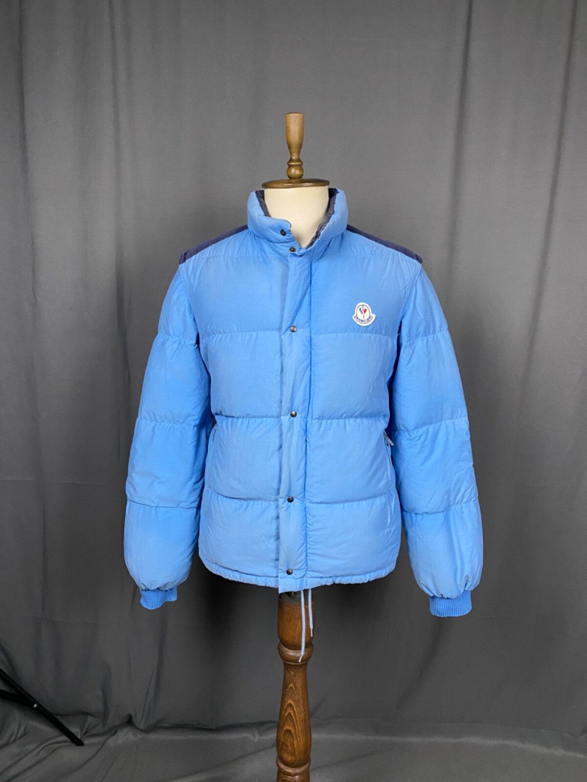 RARE! Moncler Monckler Grenoble VTG Blue Down Insulated  Puffer Jacket Size 3 image 3
