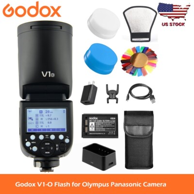 US Godox V1-O 2.4G TTL HSS Camera Flash Speedlite Round Head Light For Olympus 