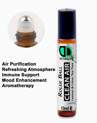 Clear Air Blend Ätherisches Öl Roller Ball 10 ml Pulspunkt Rolle Aromatherapie UK