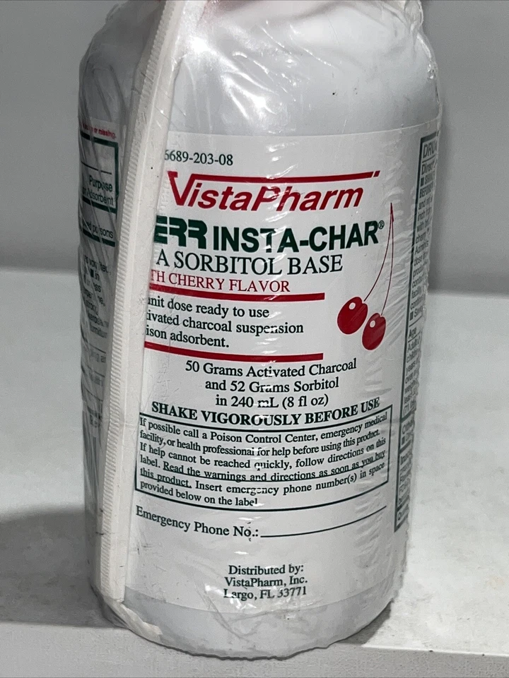 Kerr Insta-Char In Sorbitol Base, Cherry 8oz, Sealed Activated Charcoal - Image 2 of 4