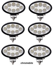 6X 12V 24V 24W LED Work Luce Faretto Lampada Muletto Trattore Pala Meccanica