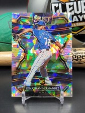 Jonathan Hernandez 2020 Panini Select Cracked Ice /25 Rangers SP (CB)
