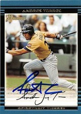 Andres Torres autographed Baseball Card (Detroit Tigers, FT) 2002 Bowman #BDP164