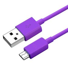 6FT PURPLE USB SYNC DATA TRANSFER CHARGER CABLE FOR SAMSUNG GALAXY TAB 3 7.0 8.0