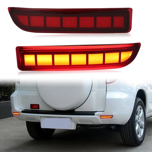 For Toyota RAV4 2006-2012 Red Lens LED Rear Bumper Reflector Light Brake Lamps - Bild 3 von 7