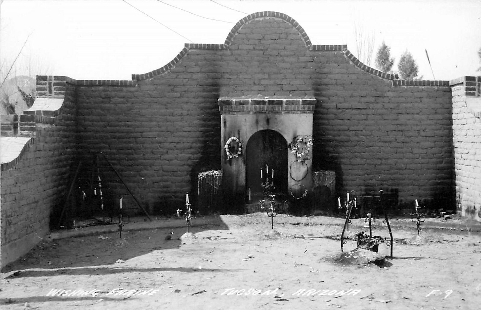 1940s Tucson Arizona Wishing Shrine F-9 RPPC Postcard 25-2884