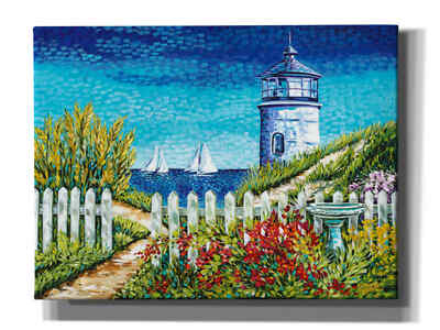 Epic Graffiti 'Lighthouse Retreat I' by Carolee Vitaletti Giclee Canvas Wall Art