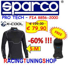 MAGLIA SOTTOTUTA SPARCO OMOLOGATA FIA S-M- RACING RALLY  SOTTOCASCO OMAGGIO
