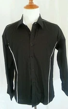VSKA Men's Sz Black w/White Shirt Long Sleeve
