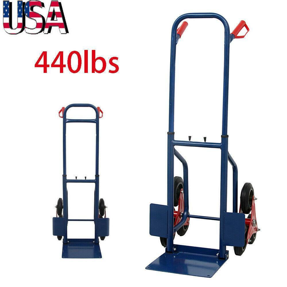 440lb Heavy Duty Stair Climbing Moving Dolly Hand Truck Warehouse