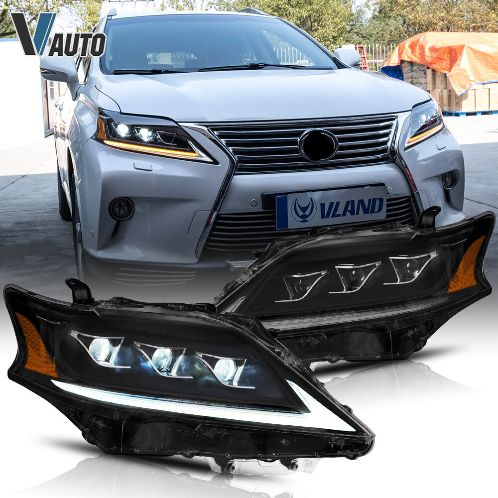 VLAND LED Headlights For 2013-2015 Lexus RX 350/450h Dynamic Blue