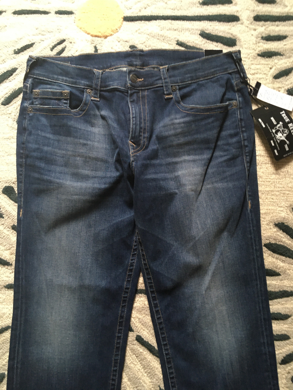 True Religion Devin Straight Fit Blue Jeans. Size 29W 32L. Brand New. RRP £159. image 7