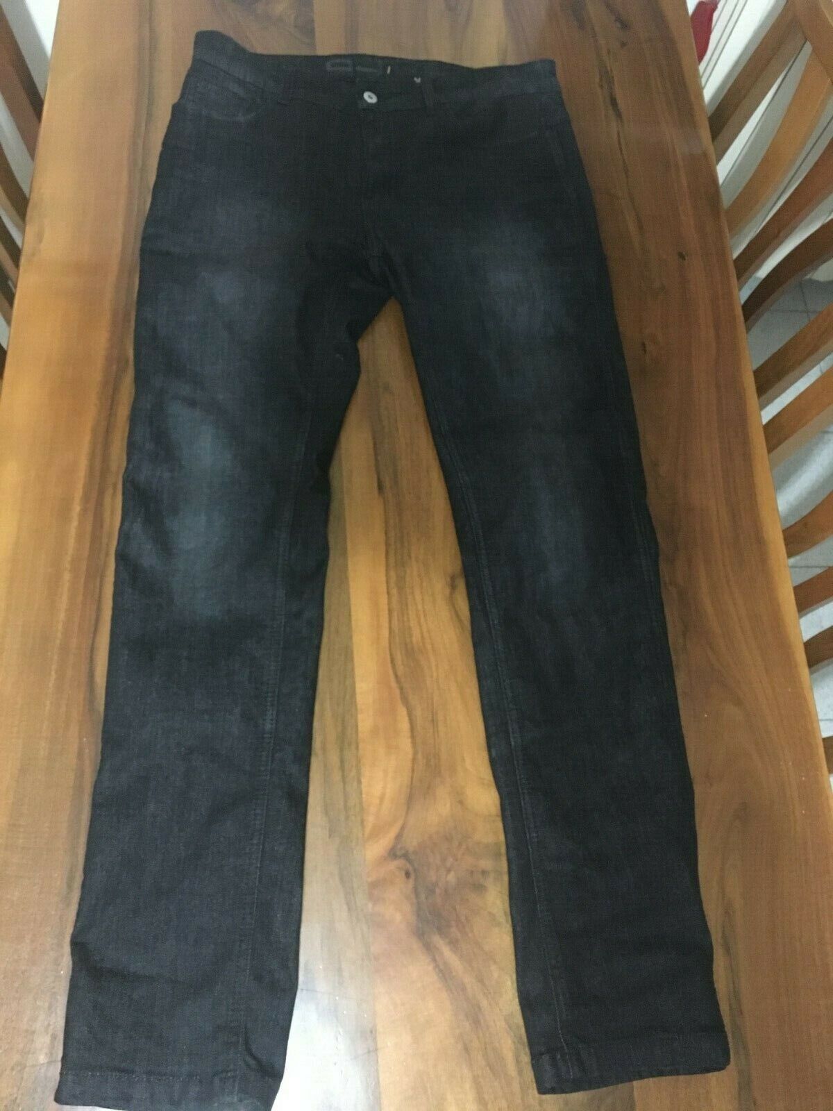 PANTALONI JEANS OMOLOGATO MOTO OJ UOMO NERO PROTEZIONI TG 48