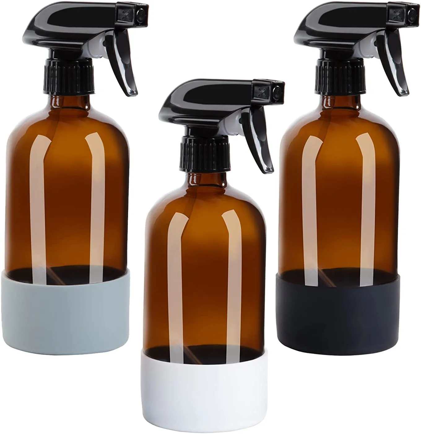 Fitness Recyclen vasthoudend Glass Spray Bottles for Cleaning Solution with Silicone Sleeve Resistant to  Fall 7445055745798 | eBay