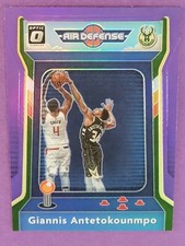 Giannis Antetokounmpo 2020-21 Optic #1 Air Defense Purple Prizm Milwaukee Bucks