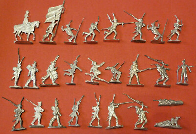 Plats d'étain - flat tin - Zinnfiguren - 21 Soldats plats d