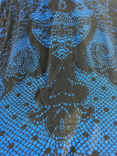 DESIGUAL Kleid klein blau Flügelärmel BLUMEN BESTICKT Boho Chic abstrakt Strand - Bild 14 von 17