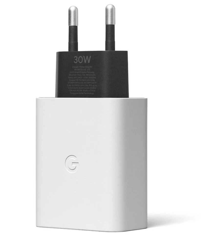 CARICA BATTERIA ORIGINALE GOOGLE 30W +CAVO USB TYPE C 1 METRO CARICATORE BIANCO - Immagine 3 di 4