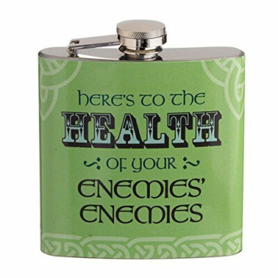 Grasslands Road Celtic Flask - ''Here's to the Health..'' 6 ounces oz