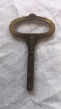 Vintage Popular Progress 8 Made in England Brass Clock Winding Key