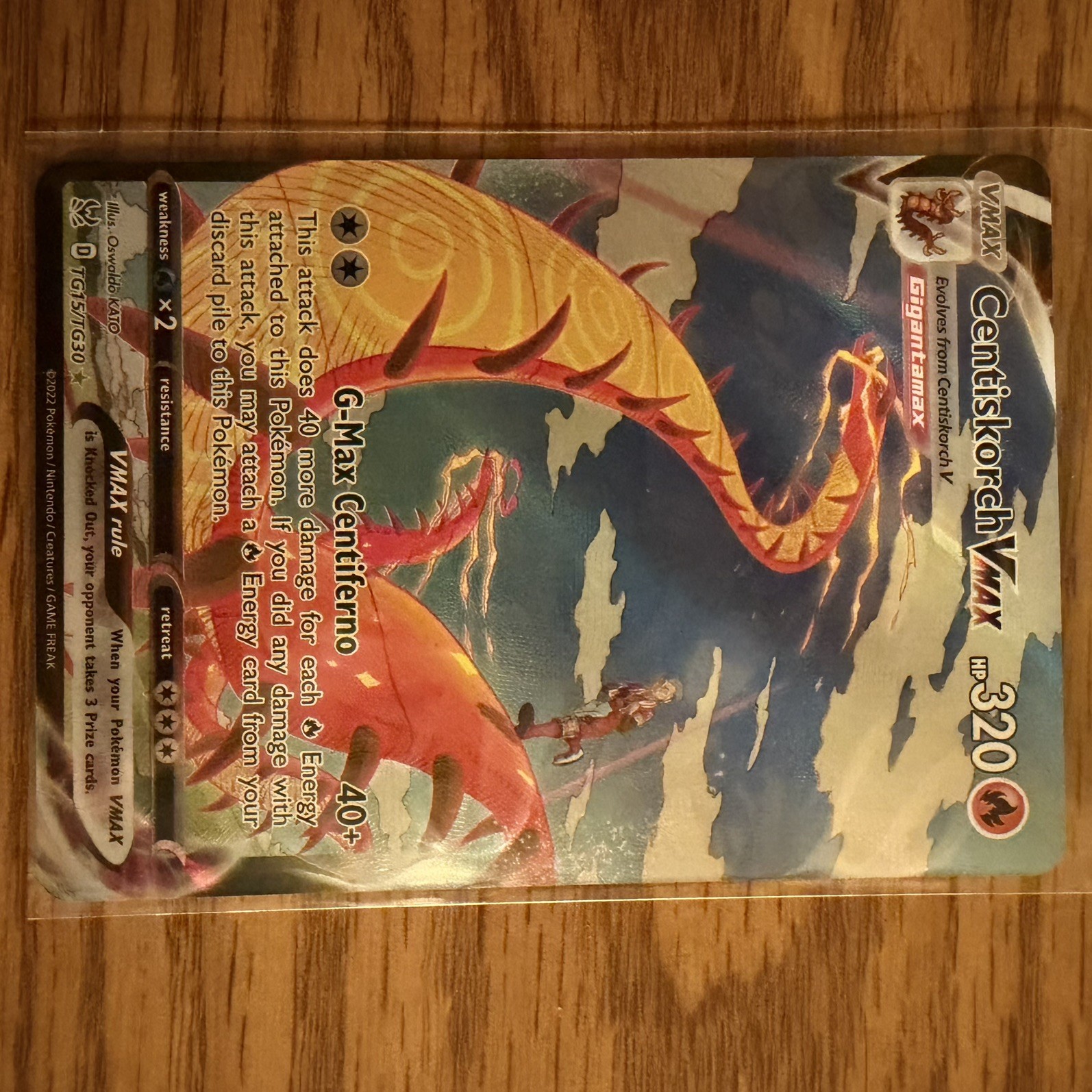 CENTISKORCH VMAX TG15/TG30 HOLO VMAX RARE LOST ORIGIN TRAINER GALLERY POKEMON LP