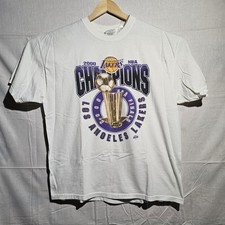 Vintage Los Angeles Lakers NBA Champions 2000 T Shirt XL Y2K