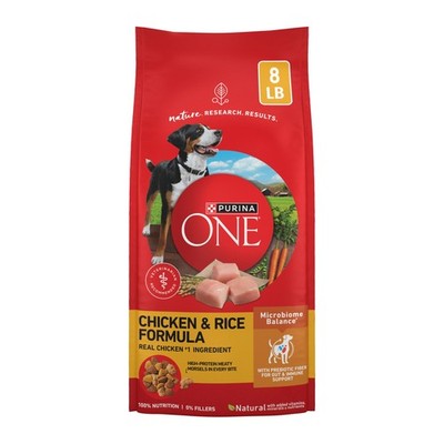 Purina ONE Chicken and Rice Formula Dry Dog Food - 8 Pound (Pack of 1), Other