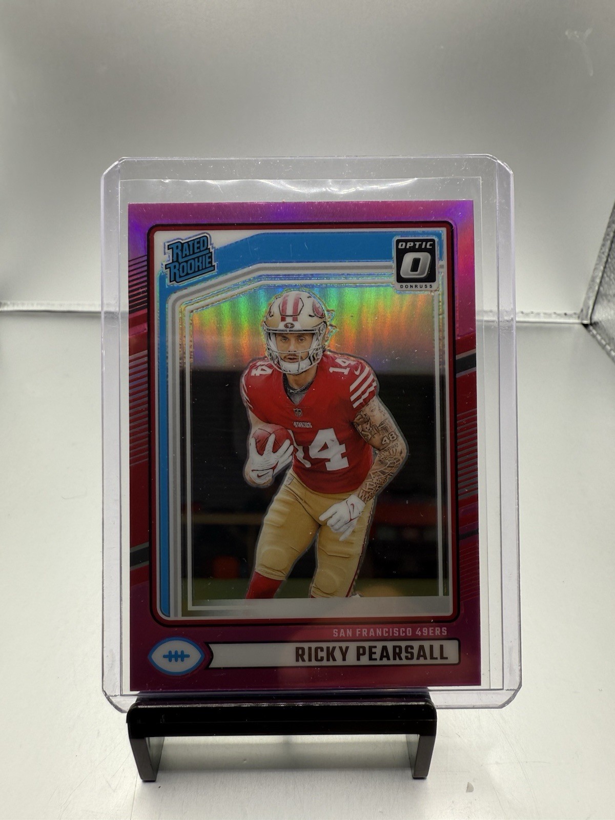 2024 Donruss - Rated Rookie Ricky Pearsall #318 Optic Preview Pink Prizm (RC)