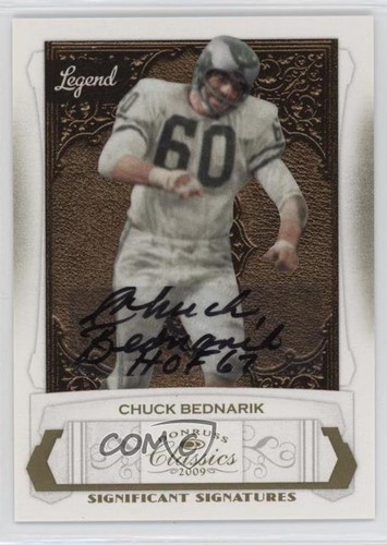 Chuck Bednarik [Significant Signatures Gold] #109 2009 Panini Donruss Classics card