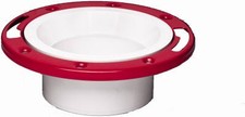 PVC Pipe Fitting,Flat Fit Closet Flange, 3 x 4 In. - 43513